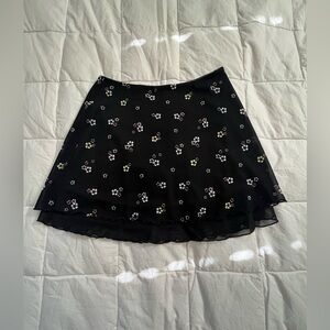 Forever 21 Black Floral Skirt